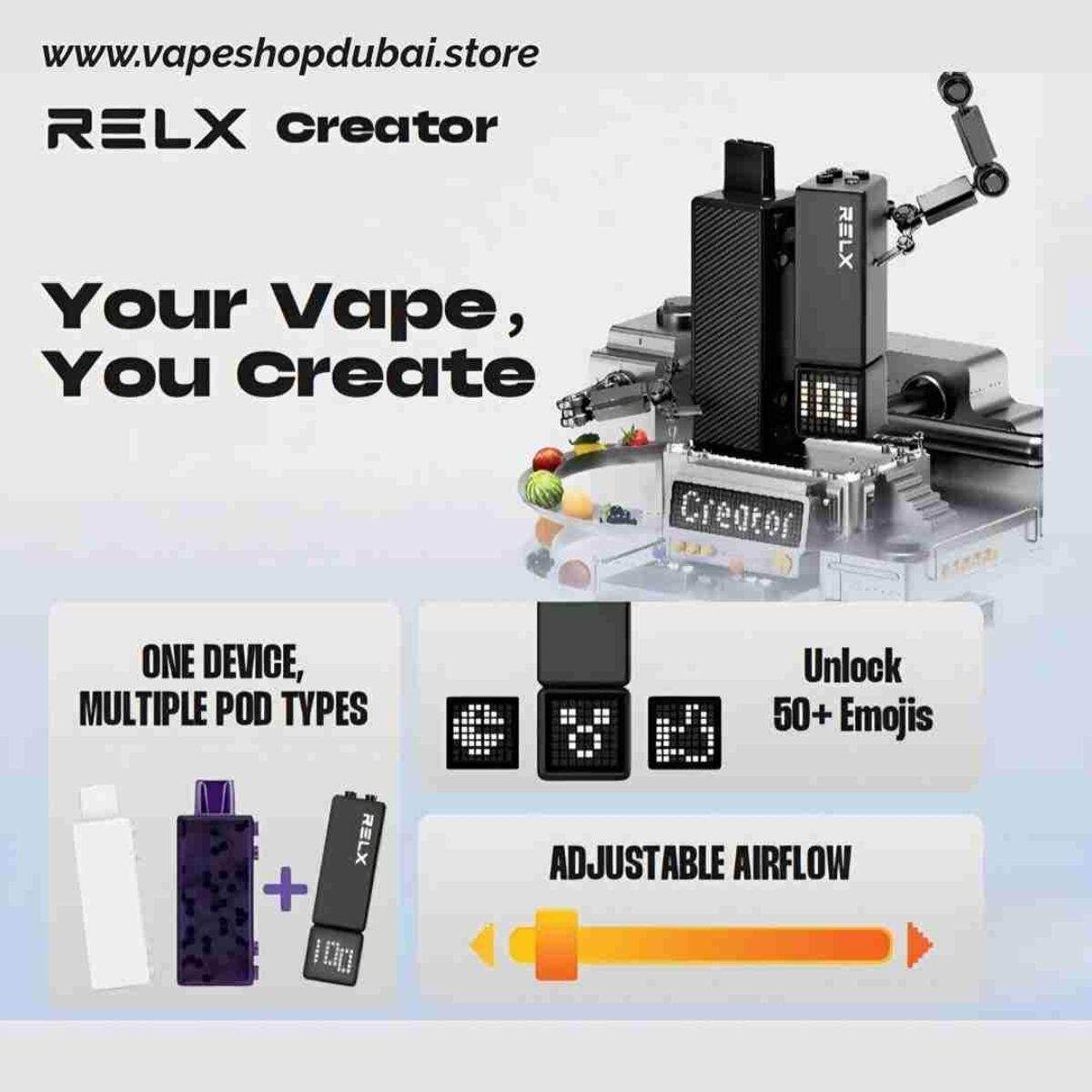 Relx Creator Starter Kit 15000 Puffs  Buy Now | VapeShopDubai Store