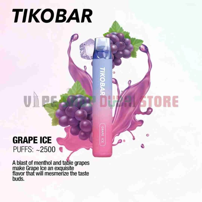 TIKOBAR-Lux-2500-Puffs-5-Nicotine-Disposable-Vape-Buy-in-Dubai-GRAPE-ICE