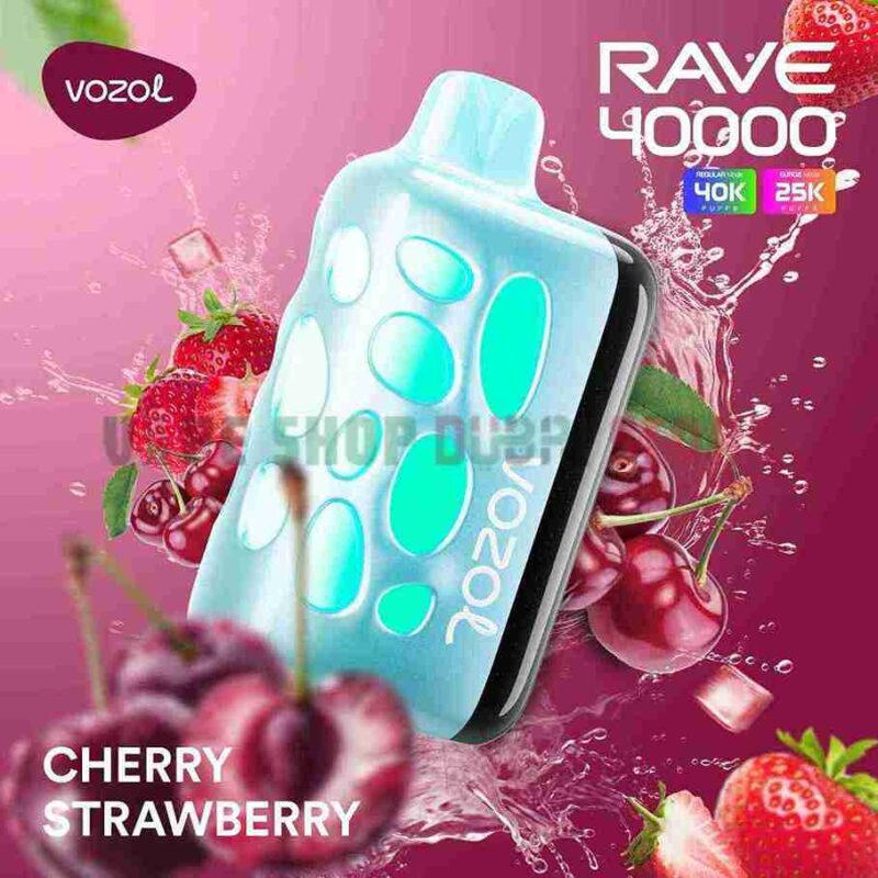 VOZOL Rave 40000 Puffs 50MG Disposable Vape Price in Dubai Cherry Strawberry_6_11zon