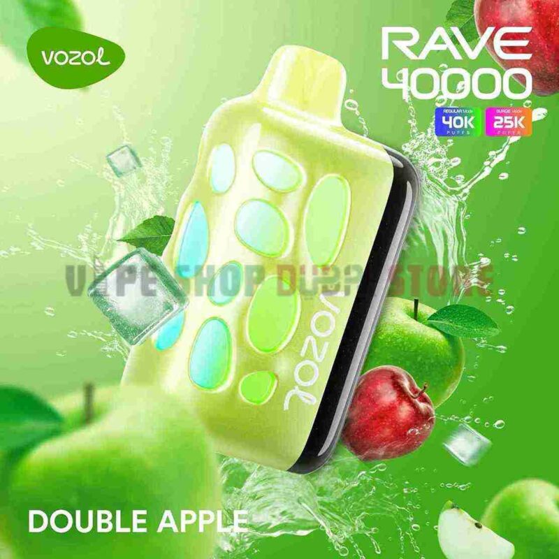 VOZOL Rave 40000 Puffs 50MG Disposable Vape Price in Dubai Double Apple_7_11zon