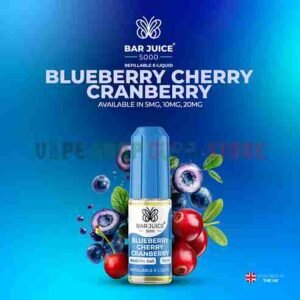 Bar Juice Refillable Liquid UK Brand 50mg Nicotine blueberry cherry cranberry