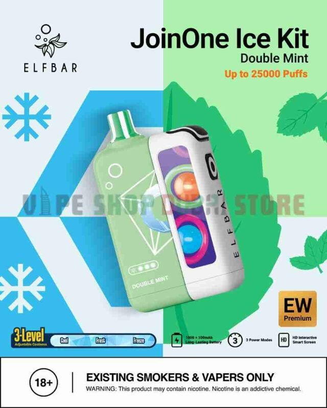 Elf-Bar-ew-25000-Puffs-50mg-Nicotine-Ice-Adjustable-Disposable-Vape-DOUBLE-MINT