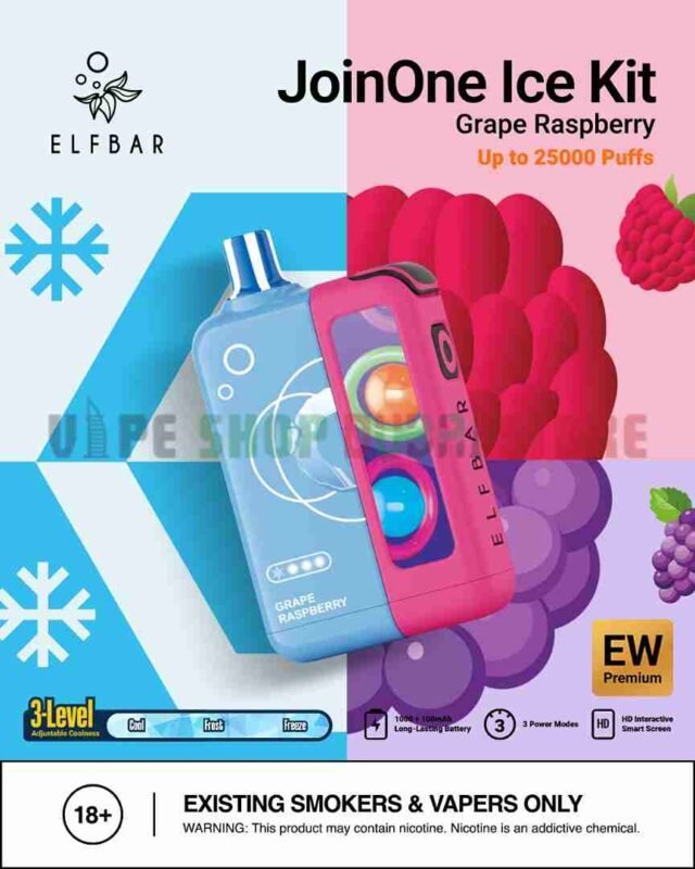 Elf-Bar-ew-25000-Puffs-50mg-Nicotine-Ice-Adjustable-Disposable-Vape-GRAPE-RASPBERRY