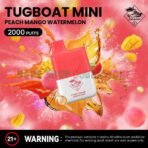 Tugboat-Mini-2000-Puffs-2-Nicotine-Disposable-Vape-in-UAE-peach-Mango-Watermelon