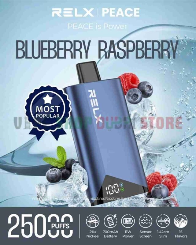 RELX-Peace-25k-Puffs-20MG-Disposable-Vape-In-Dubai-BLUEBERRY-RASPBERRY