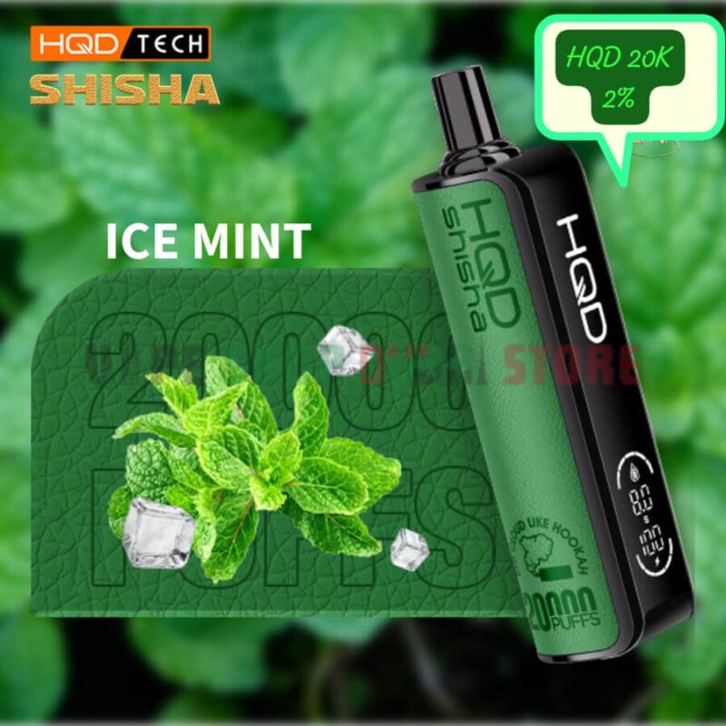 Hqd-shisha-20000-puffs-dtl-2-nicotine-disposable-vape-ICE-MINT