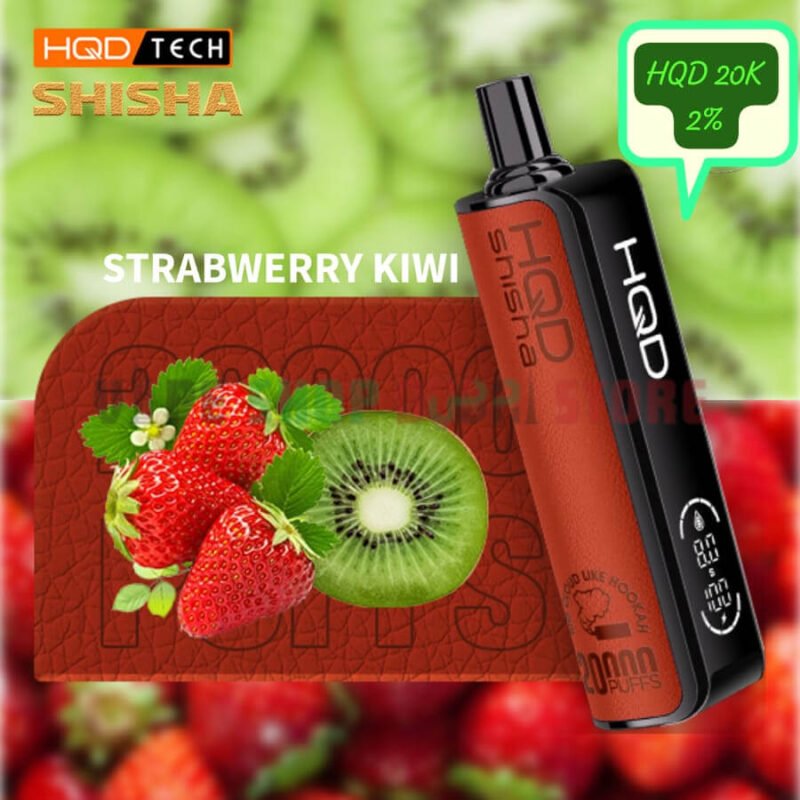 Hqd-shisha-20000-puffs-dtl-2-nicotine-disposable-vape-STRAWBERRY-KIWI