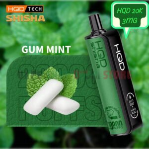 Hqd-shisha-20000-puffs-dtl-3mg-nicotine-disposable-vape-GUM-MINT