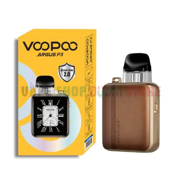 VOOPOO-Argus-P3-Pod-Kit-in-Dubai-Brown-Leather