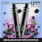 HQD Black Ice 1200 Puffs Cuvie Plus Disposable Vape 50mg in the UAE
