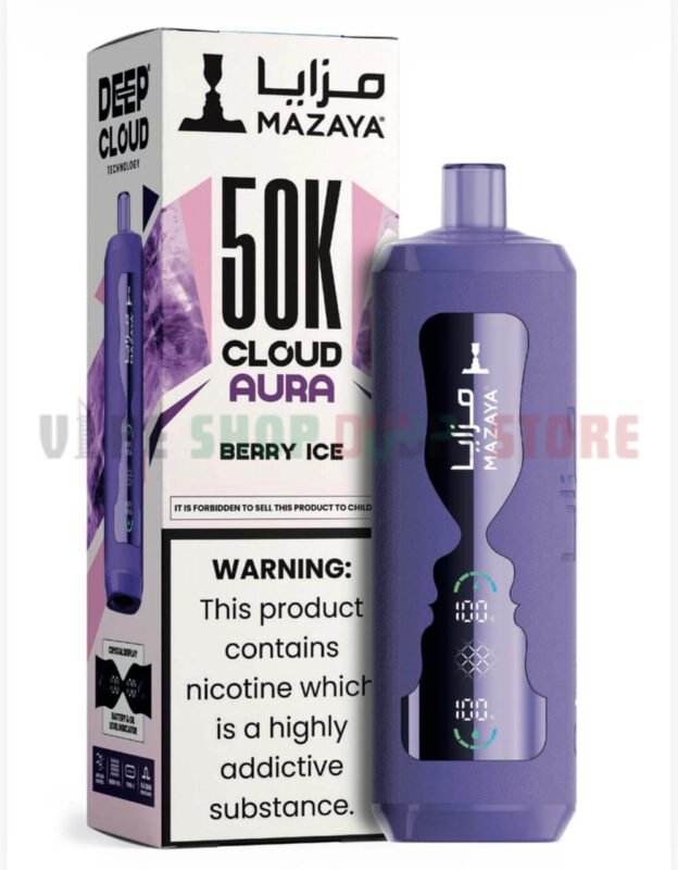 MAZAYA CLOUD AURA 50K Disposable Vape in Dubai berry ice