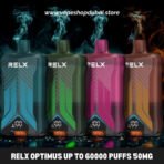 Relx Optimus up to 60000 puffs 50mg nicotine disposable vape in Dubai