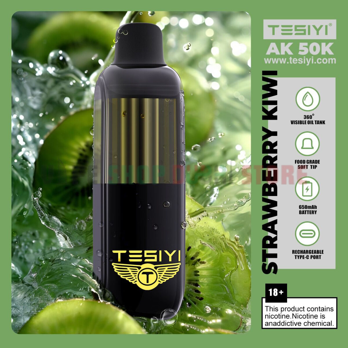 TESIYI AK 50000 Puffs 50mg Disposable Vape in Dubai strawberry kiwi