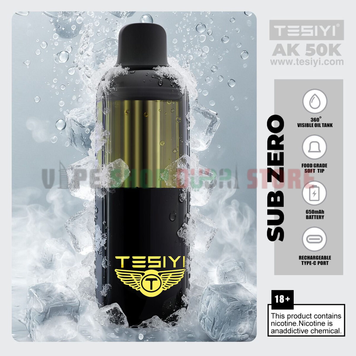 TESIYI AK 50000 Puffs 50mg Disposable Vape in Dubai sub zero