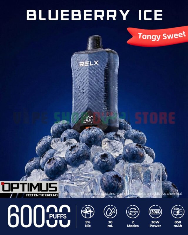 relx optimus up to 60000 puffs 50mg blueberry ice