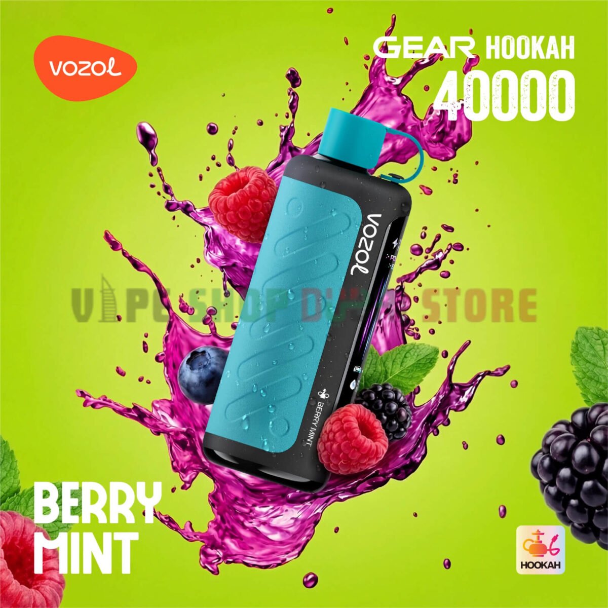 vozol gear hookah 40000 puffs berry mint