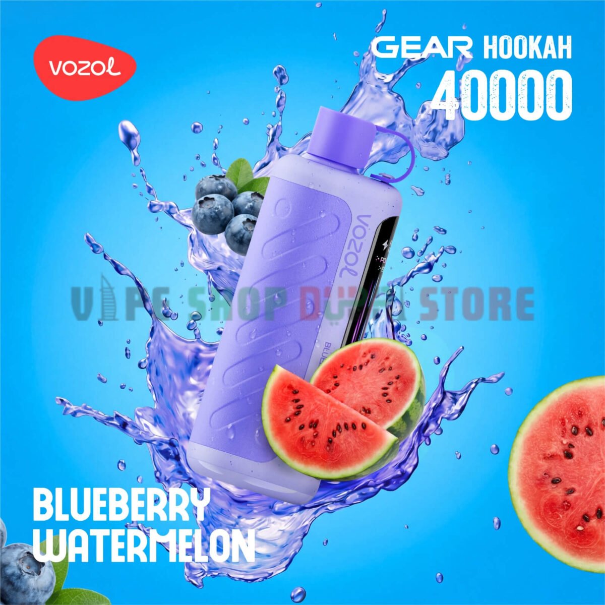 vozol gear hookah 40000 puffs blueberry watermelon