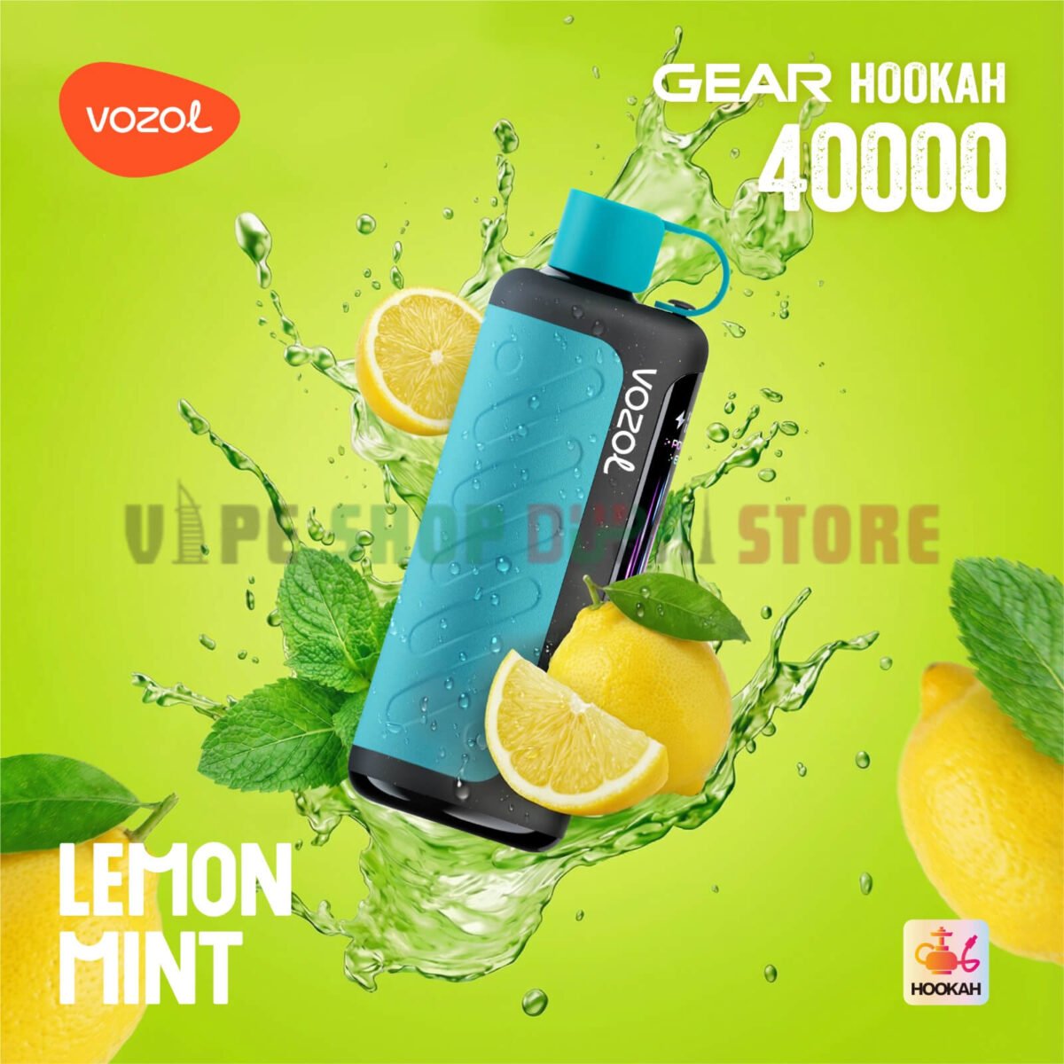 vozol gear hookah 40000 puffs lemon mint
