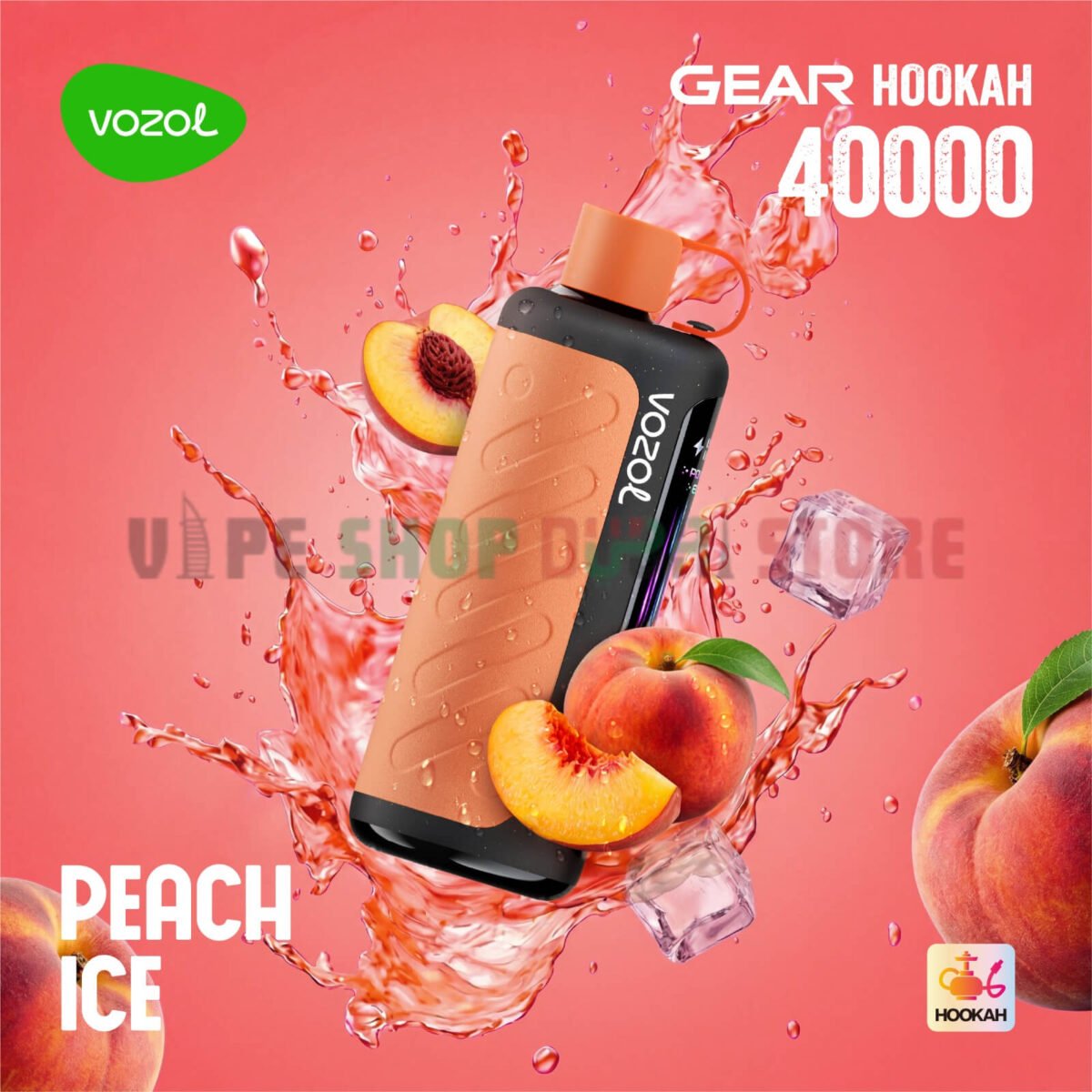 vozol gear hookah 40000 puffs peach ice