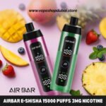 Airbar E shisha 15000 Puffs 3mg Nicotine DTL Vape In UAE