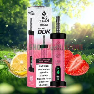 HoQa 80k puffs 5 nicotine Disposable Vape in Dubai strawberry lemonade