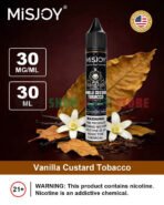 Misjoy Premium Salt Nicotine 30mg 30mg Liquid USA Brand In UAE Vanilla Custard Tabacco
