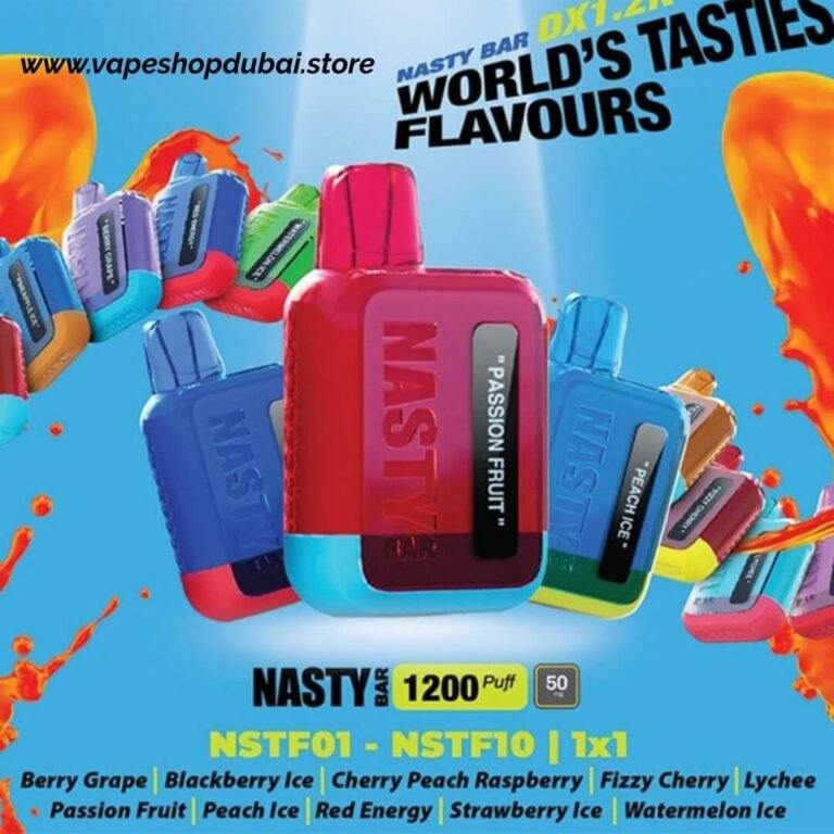 Nasty Bar 1200 Puffs 20MG Nicotine none rechargeable vape In UAE