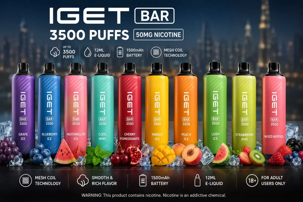 Common Flavours of IGET Bar 3500 Puffs 50mg
