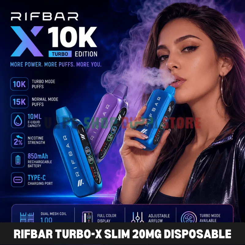 Rifbar Turbo-X Slim 20mg Disposable Vape in Dubai