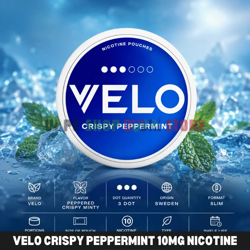 VELO Crispy Peppermint 10mg Nicotine Pouches in Dubai & UAE