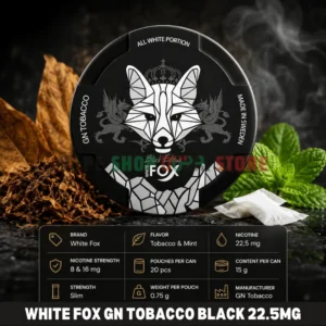 White Fox GN Tobacco Black–22.5mg